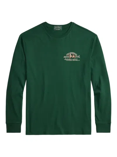 Polo Ralph Lauren Logo-motif Long-sleeve T-shirt In Green