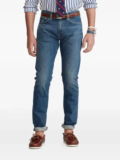 Polo Ralph Lauren Logo-patch Jeans In Blue