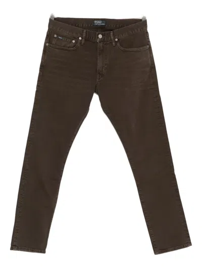 Polo Ralph Lauren Logo-patch Jeans In Brown
