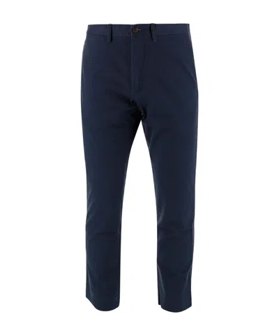 Polo Ralph Lauren Logo-patch Straight-leg Trousers In Black