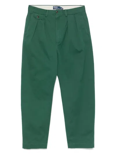 Polo Ralph Lauren Logo-patch Trousers In Grün