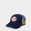 Polo Ralph Lauren Logo-patch Twill Trucker Cap In Newport Navy