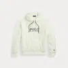 Polo Ralph Lauren Logo Pile Fleece Hoodie In White