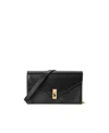 Polo Ralph Lauren Logo-plaque Leather Crossbody Bag In Black