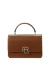 Polo Ralph Lauren Logo-plaque Leather Crossbody Bag In Brown