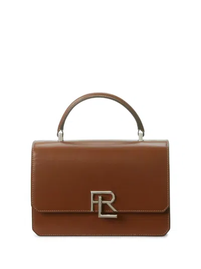 Polo Ralph Lauren Logo-plaque Leather Crossbody Bag In Brown