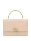 Polo Ralph Lauren Small Top Handle Crossbody Leather Bag In Neutrals