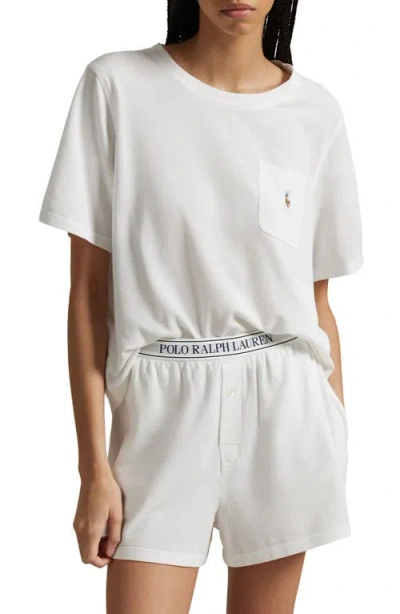 POLO RALPH LAUREN POLO RALPH LAUREN LOGO POCKET COTTON & MODAL SHORT PAJAMAS