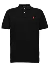 Polo Ralph Lauren Slim Fit Polo Shirt With Classic Collar In 黑色的