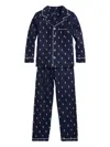 Polo Ralph Lauren Full Body Logo Pajamas Two-piece Pyjamas In Blue