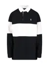 Polo Ralph Lauren Short Sleeves With Contrasting Collar And Striped Pattern In Black