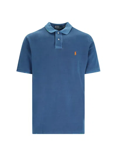 Polo Ralph Lauren Logo Polo Shirt In Blue