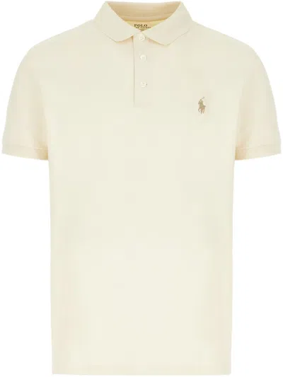 Polo Ralph Lauren Logo Polo Shirt In Neutrals