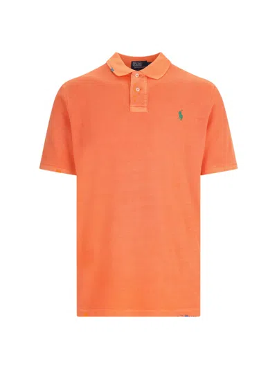 Polo Ralph Lauren Logo Polo Shirt In Orange