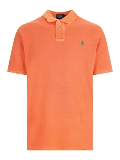 Polo Ralph Lauren Logo Polo Shirt In Orange