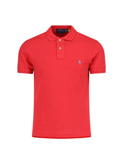 Polo Ralph Lauren Logo Polo Shirt In Red