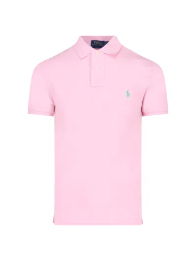 Polo Ralph Lauren Logo Polo Shirt T-shirt In Pink
