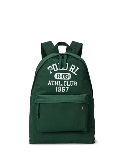 Polo Ralph Lauren Logo-print Backpack In Green