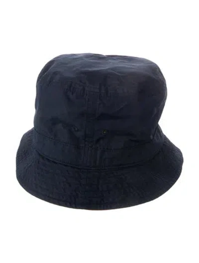 Pre-owned Polo Ralph Lauren Logo Print Bucket Hat In Blue