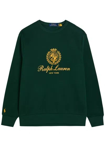 Polo Ralph Lauren Logo-print Cotton-blend Sweatshirt In Green
