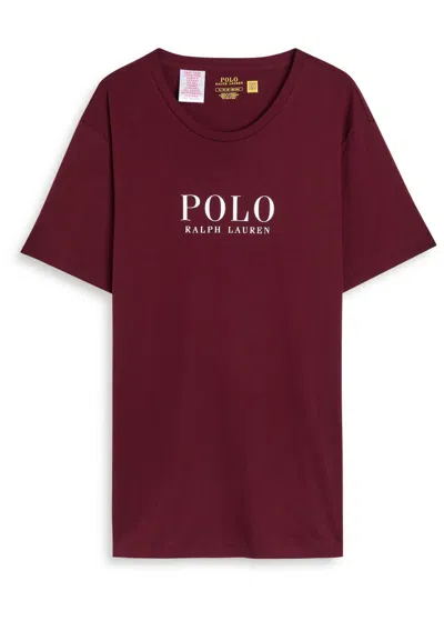 Polo Ralph Lauren Logo-print Cotton Pyjama T-shirt In Red