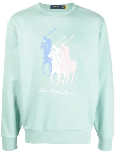 Polo Ralph Lauren Logo-print Cotton Sweatshirt In Green