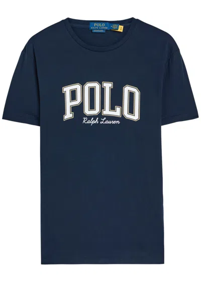 Polo Ralph Lauren Logo-print Cotton T-shirt In Blue