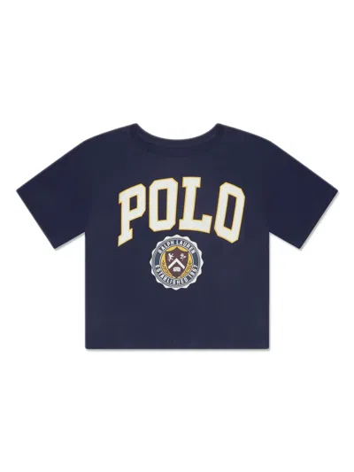 Polo Ralph Lauren Kids' Logo-print Cotton T-shirt In Blue