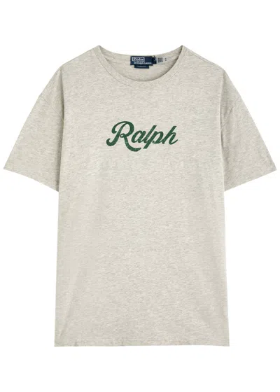 Polo Ralph Lauren Logo-print Cotton T-shirt In Gray