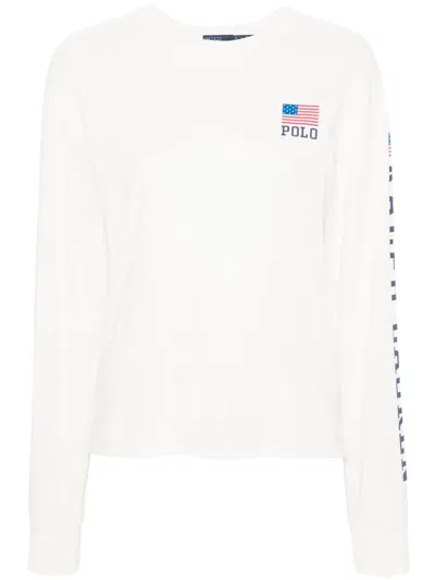 Polo Ralph Lauren Logo-print Cotton T-shirt In White