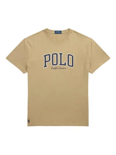 Polo Ralph Lauren T-shirt Mit Logo-print In Brown