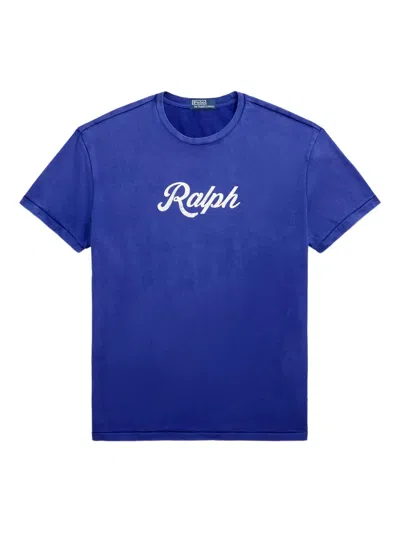 Polo Ralph Lauren Logo-print Crew-neck T-shirt In Blue