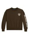 Polo Ralph Lauren Logo-print Crewneck Sweatshirt In Brown