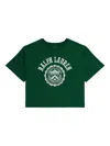 Polo Ralph Lauren Logo-print Cropped T-shirt In Green
