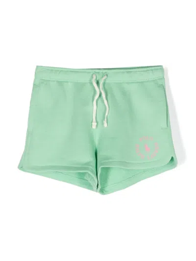 Polo Ralph Lauren Kids' Logo-print Cotton Track Shorts In Green
