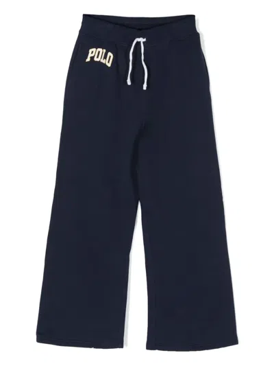 Polo Ralph Lauren Kids' Logo-print Drawstring Track Pants In Blue