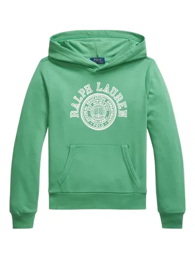 Polo Ralph Lauren Kids' Big Boys Logo French Terry Hoodie In Green