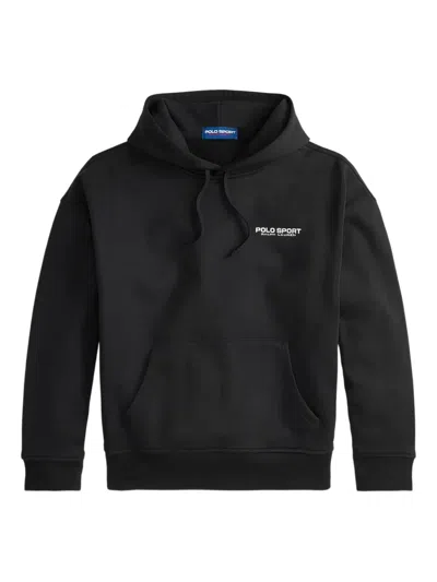 Polo Ralph Lauren Logo-print Hoodie In Black