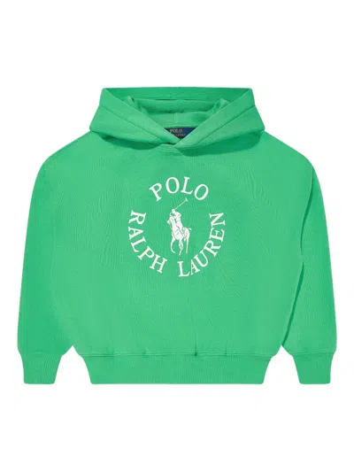 Polo Ralph Lauren Kids' Logo-print Hoodie In Green