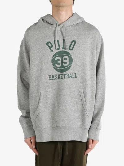 Polo Ralph Lauren Logo-print Hoodie In Grey