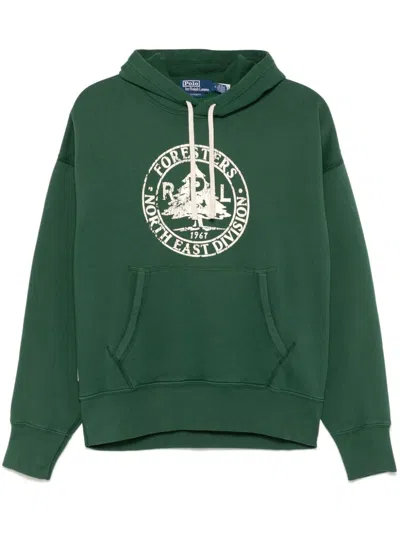 Polo Ralph Lauren Hoodie Mit Logo-print In Grün