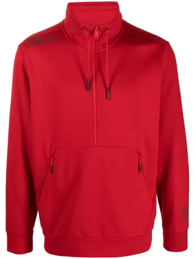 Polo Ralph Lauren Logo-print Jersey Sweatshirt In Red