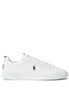 Polo Ralph Lauren Logo-print Leather Sneakers In White