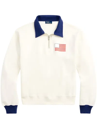 Polo Ralph Lauren Sweatshirt Mit Reissverschluss In Weiss