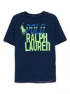 Polo Ralph Lauren Logo Print Short Sleeves T-shirt In Blue