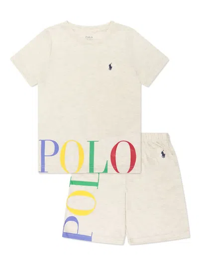 Polo Ralph Lauren Kids' Logo-print Shorts Set In Grey