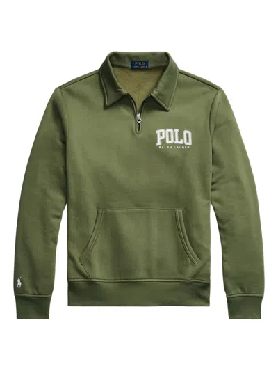 Polo Ralph Lauren Logo-print Sweatshirt In Green