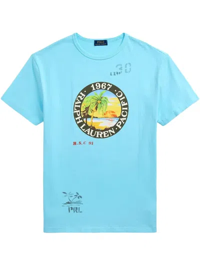 Polo Ralph Lauren Logo-print T-shirt In Blue