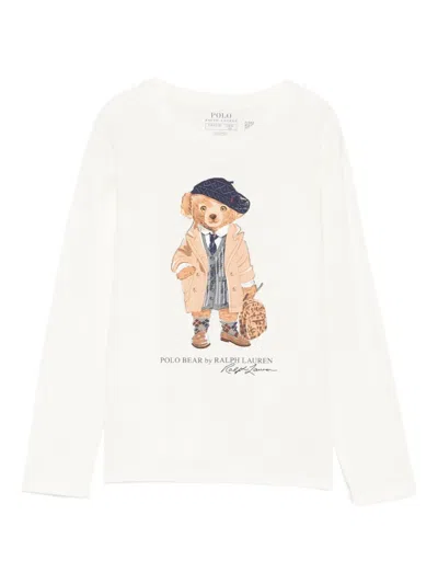Polo Ralph Lauren Kids' Logo-print T-shirt In White