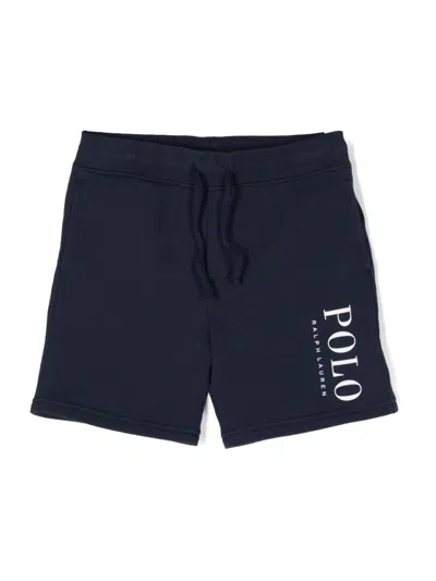 Polo Ralph Lauren Kids' Logo-print Track Shorts In Blue